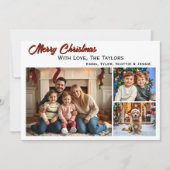 雪片3家族の写真クリスマス シーズンカード (正面)