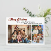 雪片3家族の写真クリスマス シーズンカード (スタンド正面)
