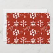 雪片3家族の写真クリスマス シーズンカード (裏面)