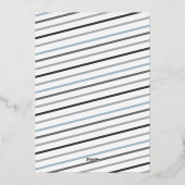 雪片3枚の写真で最も幸せなホリデーズシルバー 箔シーズンカード (裏面)