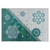 雪片3D宝石飾り カッティングボード (正面)