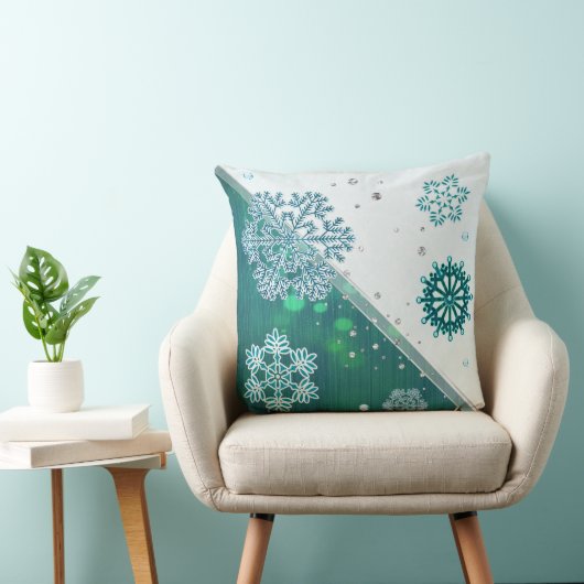 雪片3D宝石飾り クッション (椅子)