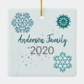 雪片3D宝石飾り セラミックオーナメント (裏面)