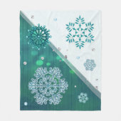 雪片3D宝石飾り フリースブランケット (正面)