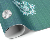 雪片3D宝石飾り ラッピングペーパー (ロールコーナー)