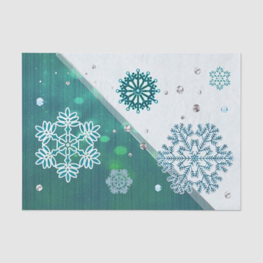 雪片3D宝石飾り 薄葉紙 (正面)