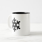 「雪片」のピクトグラムのマグ ツートーンマグカップ (正面左)