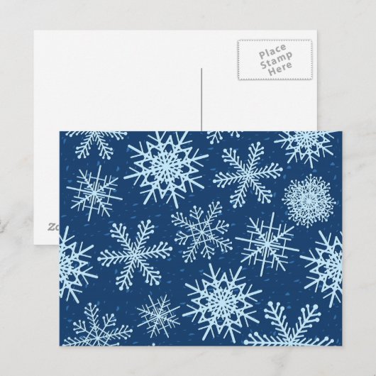 雪片、はがき ポストカード (正面/裏面)