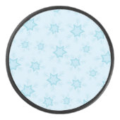 雪片，アイスブルー，氷のような雪片，雪 アイスホッケーパック (正面)