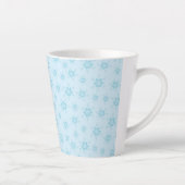 雪片,アイスブルー,氷のような雪片,雪 カフェラテマグ (右)