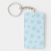 雪片,アイスブルー,氷のような雪片,雪 キーホルダー (正面)