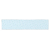 雪片，アイスブルー，氷のような雪片，雪 ショートテーブルランナー (横)