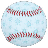 雪片，アイスブルー，氷のような雪片，雪 ソフトボール (裏面)