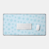 雪片，アイスブルー，氷のような雪片，雪 デスクマット (キーボード&マウス)