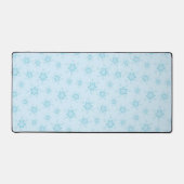 雪片，アイスブルー，氷のような雪片，雪 デスクマット (正面)