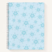 雪片，アイスブルー，氷のような雪片，雪 ノートブック (正面)
