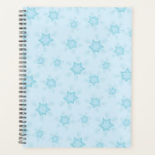 雪片，アイスブルー，氷のような雪片，雪 プランナー手帳 (正面)