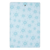 雪片，アイスブルー，氷のような雪片，雪 ミニクリップボード (裏面)