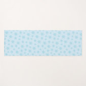 雪片，アイスブルー，氷のような雪片，雪 ヨガマット (正面(横))