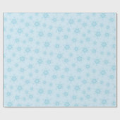 雪片，アイスブルー，氷のような雪片，雪 ラッピングペーパー (フラット)