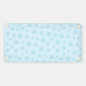 雪片，アイスブルー，氷のような雪片，雪 横断幕 (横)