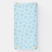 雪片，アイスブルー，氷のような雪片，雪 横断幕 (縦)