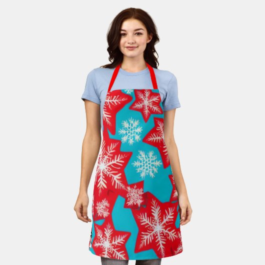 雪片 エプロン (着用した状態)