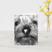 雪片 カード (黄色い花)