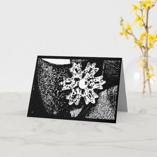 雪片 カード (黄色い花)