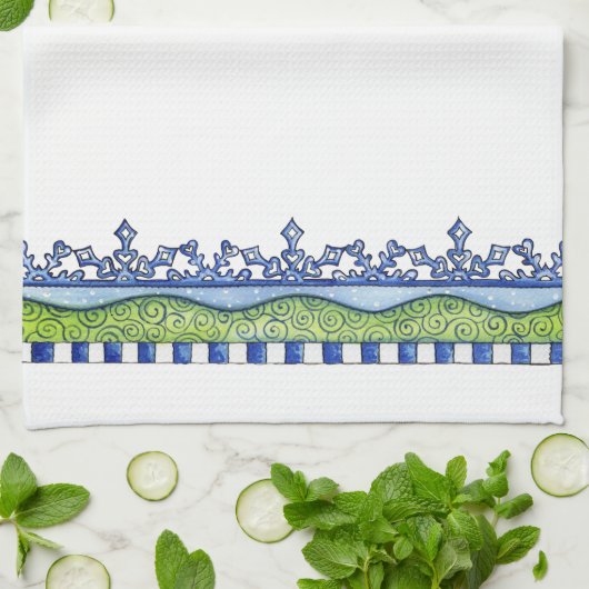 雪片 キッチンタオル (折り畳み)