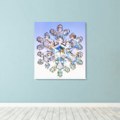 雪片 キャンバスプリント (インサイチュ (ウッドフロア))