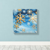 雪片 キャンバスプリント (インサイチュ (ウッドフロア))