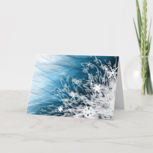 雪片-クリスマスまたは休日カード シーズンカード (正面)