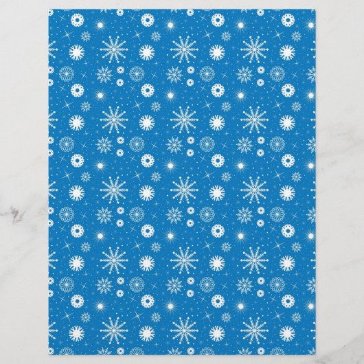 雪片 – クリスマススクラップブック紙 (正面)