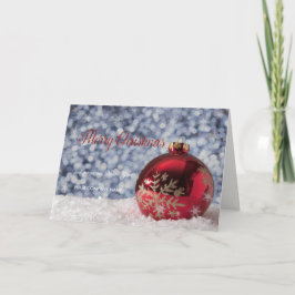 雪片、クリスマスボール会社の挨拶 シーズンカード