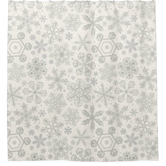 雪片 シャワーカーテン (正面)