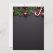 雪片、スイーツ、ライトクリスマスパーティー 招待状 (裏面)