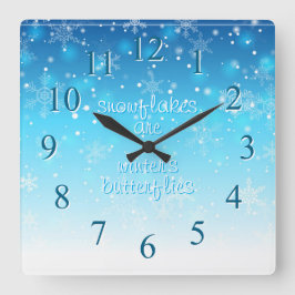 雪片 スクエア壁時計