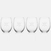 雪片 ステムなしワイングラス (裏面)