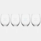 雪片 ステムなしワイングラス (左)