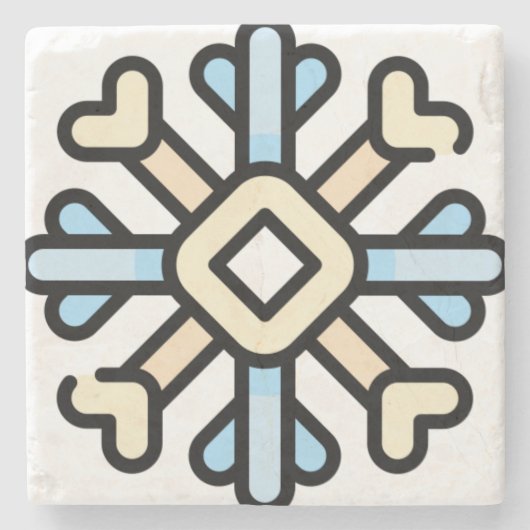 雪片 ストーンコースター (正面)