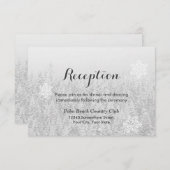 雪片&スノーフォレストウィンターウェディング披露宴 招待状 (正面/裏面)