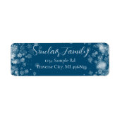 雪片 |タイポグラフィ差出人住所ラベル ラベル (正面)