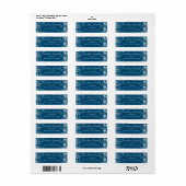 雪片 |タイポグラフィ差出人住所ラベル ラベル (フルシート)