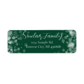 雪片 |タイポグラフィ差出人住所ラベル ラベル (正面)