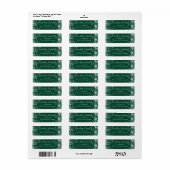 雪片 |タイポグラフィ差出人住所ラベル ラベル (フルシート)