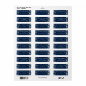 雪片 |タイポグラフィ差出人住所ラベル ラベル (フルシート)