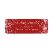 雪片 |タイポグラフィ差出人住所ラベル ラベル (正面)