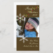 雪片~ダークチョコレート，クリスマスフォトカード シーズンカード (正面/裏面)