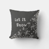 雪片/ハート/雪を降らせる クッション (正面)